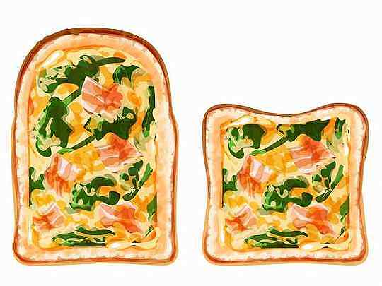 ベーコンとほうれん草のトースト