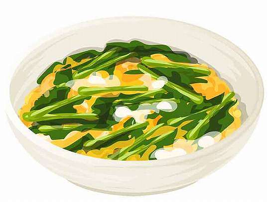 ほうれん草の卵とじ