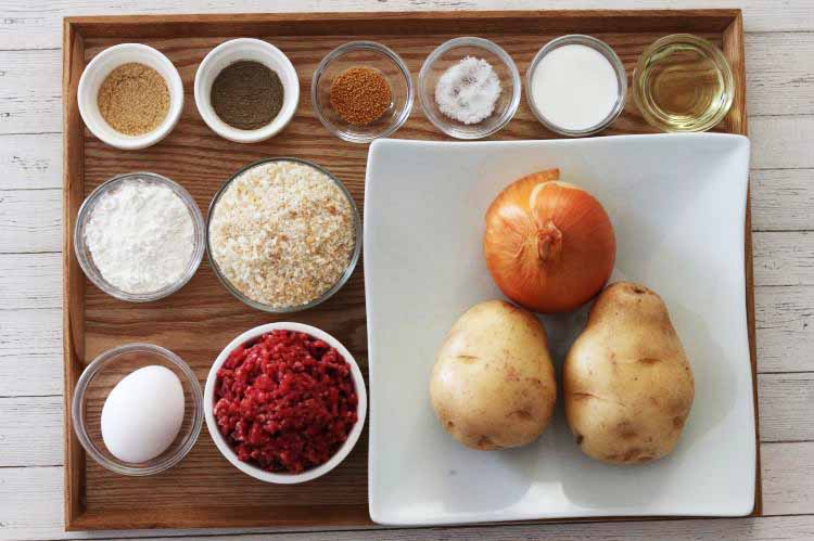4人分の材料｜手づくりコロッケ｜「手づくりコロッケ」幼稚園・保育園の人気の給食レシピ（富喜屋オリジナル食育レシピ）
