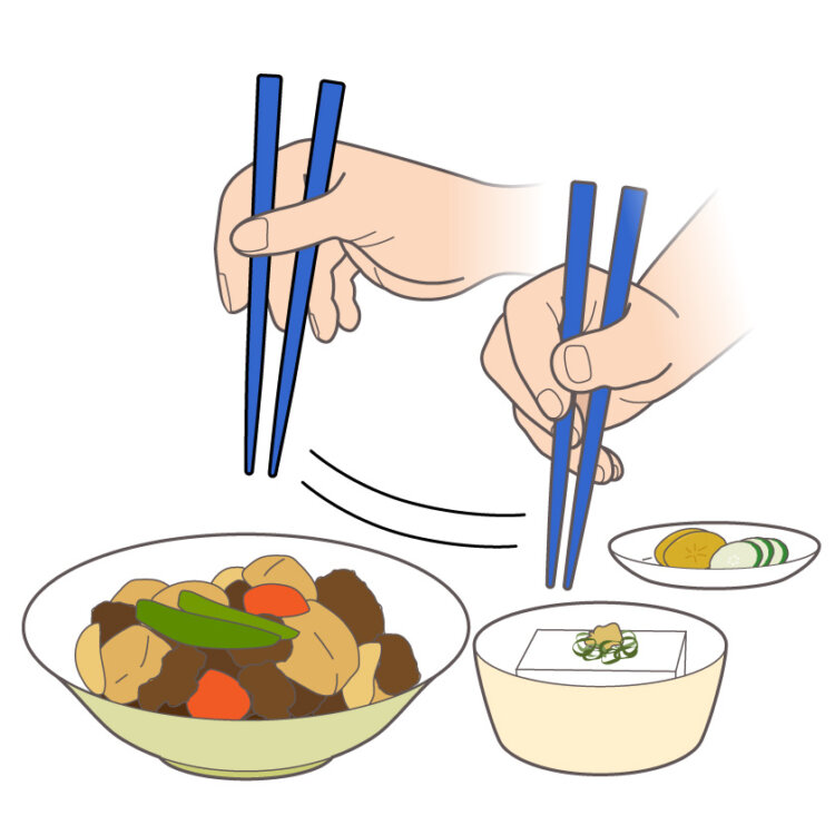 迷い箸（まよいばし）