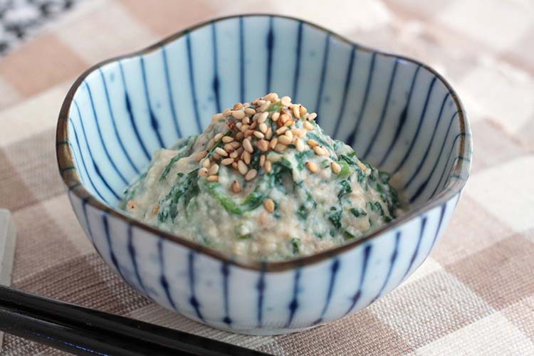「春菊の白和え」お母さんの味・昭和の和食レシピ
